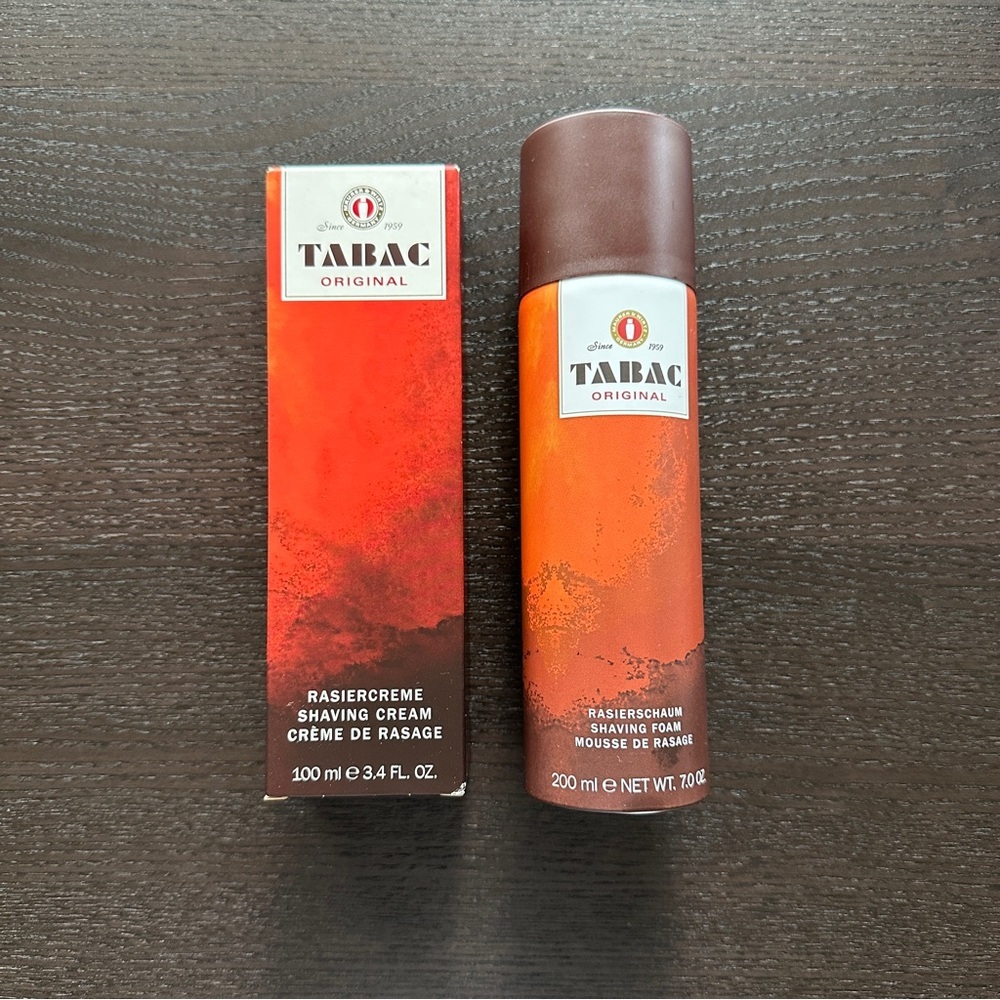 NEW in Box 2 Pack Tabac by Maurer & Wirtz for Men Shaving Cream & Foam 100/200ml